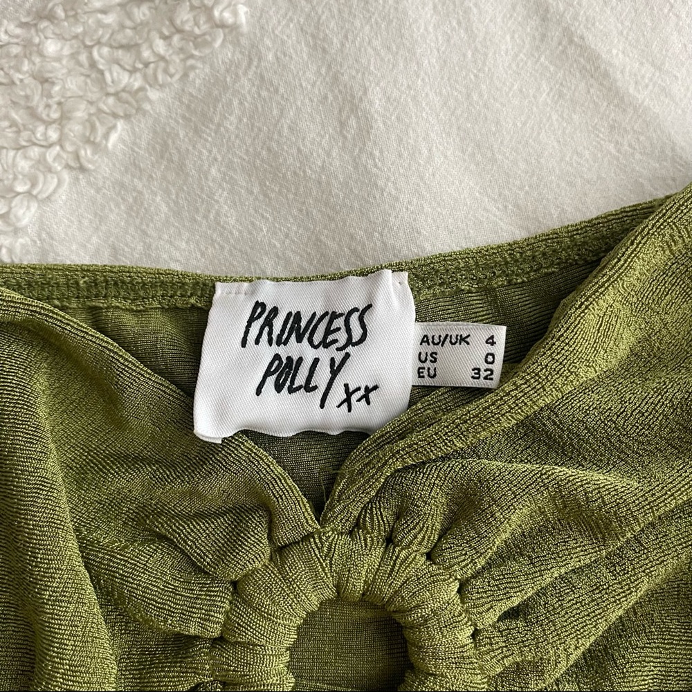 PRINCESS POLLY Green Crop Top - Picture 3 of 5